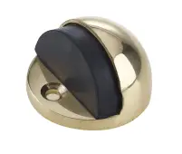 JV86PB Frelan Hardware Jedo Oval Floor Mounted Door Stop (No Rose)  46x26mm Polished Brass