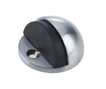Click Here To Enlarge This Photo Of JV86SC Frelan Hardware Jedo Oval Floor Mounted Door Stop (No Rose)  46x26mm Satin Chrome