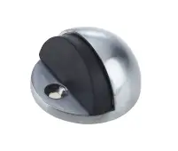 JV86SC Frelan Hardware Jedo Oval Floor Mounted Door Stop (No Rose)  46x26mm Satin Chrome