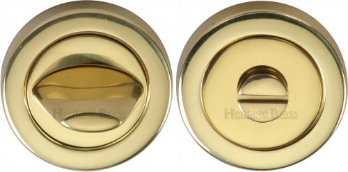 Click Here To Enlarge This Photo Of V4043-PB Heritage Brass Thumbturn & Emergency Release Polished Brass Finish