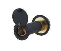 JV944BL Frelan Hardware Jedo 180 Degree Fire Rated Door Viewer to tit 35-55mm Doors Matt Black c/w Intumescent