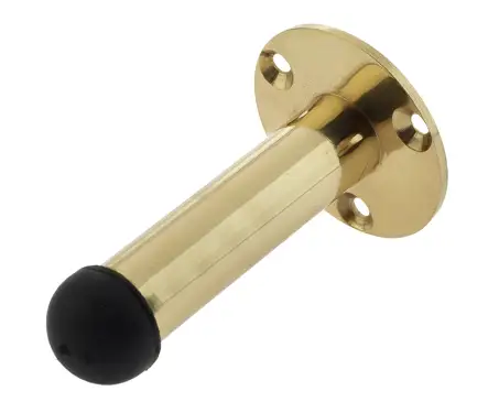 Click Here To Enlarge This Photo Of JV9551BPB Frelan Hardware Jedo Cylinder Wall Mounted Door Stop (No Rose)  on Rose 75mm Polished Brass