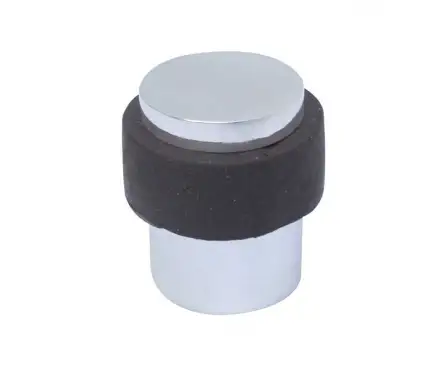 Click Here To Enlarge This Photo Of JV9565PC Frelan Hardware Jedo Cylinder Floor Mounted Door Stop (No Rose)  36x28mm Polished Chrome