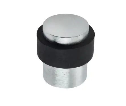 Click Here To Enlarge This Photo Of JV9565SC Frelan Hardware Jedo Cylinder Floor Mounted Door Stop (No Rose)  36x28mm Satin Chrome