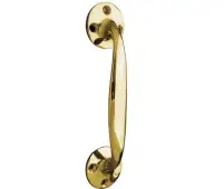 JV96APB Frelan Hardware Jedo Bow Shape Pull Handle 152mm Polished Brass
