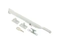 JW77LWH Frelan Hardware Jedo Modern Lockable Casement Stay 250mm White