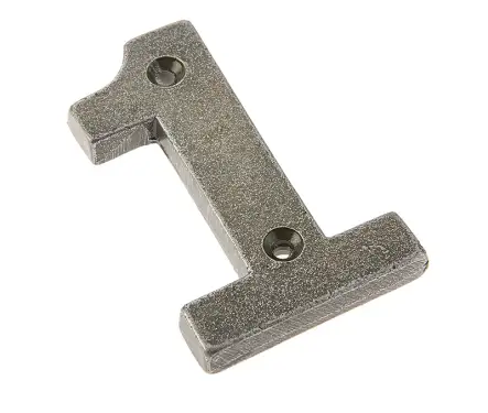 Click Here To Enlarge This Photo Of VF15-1 Frelan Hardware Valley Forge Pewter Door Numeral No.1