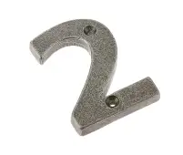 VF15-2 Frelan Hardware Valley Forge Pewter Door Numeral No.2