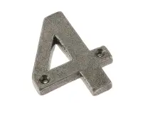 VF15-4 Frelan Hardware Valley Forge Pewter Door Numeral No.4