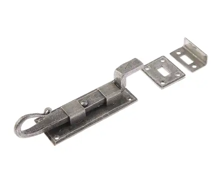 Click Here To Enlarge This Photo Of VF25A Frelan Hardware Valley Forge Pewter Shepherds Crook Necked Bolt 102mm