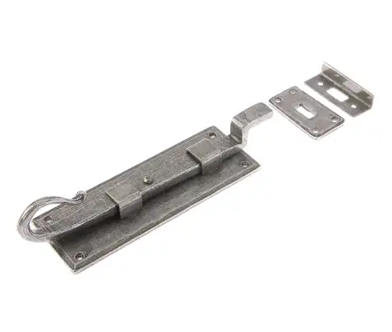 Click Here To Enlarge This Photo Of VF25B Frelan Hardware Valley Forge Pewter Shepherds Crook Necked Bolt 152mm