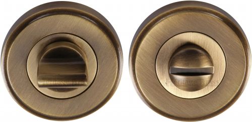 Click Here To Enlarge This Photo Of V4045-AT Heritage Brass Thumbturn & Emergency Release Antique Brass Finish