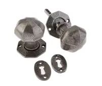 VF4 Frelan Hardware Valley Forge Pewter Octagonal Mortice Door Knobs