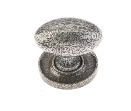 Click Here To Enlarge This Photo Of VF45 Frelan Hardware Valley Forge Pewter Oval Cupboard Knob 27x36mm