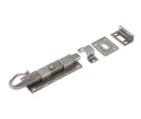 VF46A Frelan Hardware Valley Forge Pewter Shepherds Crook Straight Bolt 102mm