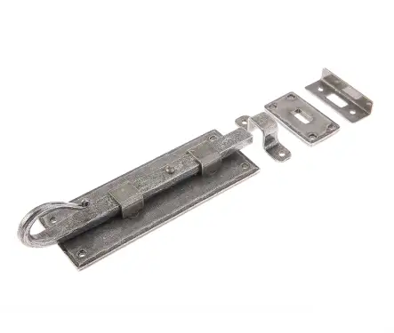 Click Here To Enlarge This Photo Of VF46B Frelan Hardware Valley Forge Pewter Shepherds Crook Straight Bolt 152mm