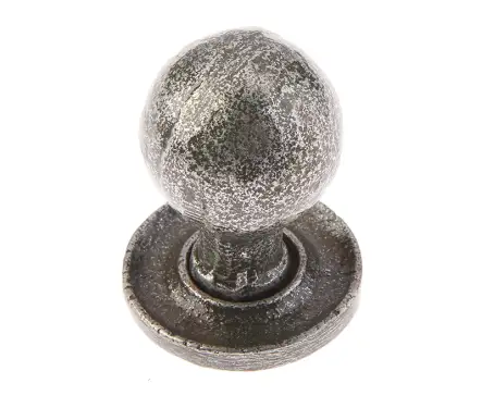 Click Here To Enlarge This Photo Of VF47 Frelan Hardware Valley Forge Pewter Round Cupboard Knob 27x39mm