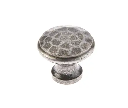 Click Here To Enlarge This Photo Of VF85 Frelan Hardware Valley Forge Pewter Hammered Cupboard Knob 20mm