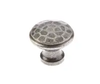 VF85 Frelan Hardware Valley Forge Pewter Hammered Cupboard Knob 20mm