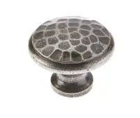 VF87 Frelan Hardware Valley Forge Pewter Hammered Cupboard Knob 40mm