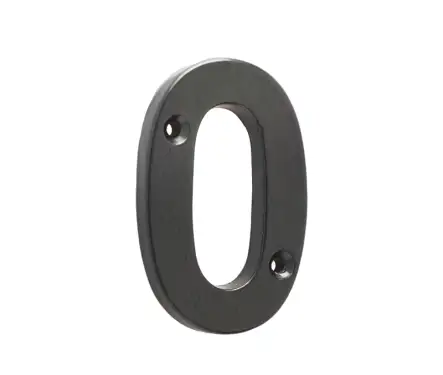 Click Here To Enlarge This Photo Of VFB15-0 Frelan Hardware Valley Forge Black Door Numeral No.0