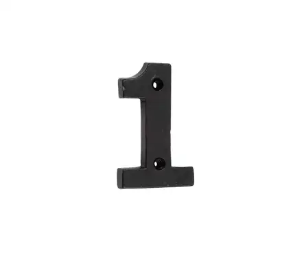 Click Here To Enlarge This Photo Of VFB15-1 Frelan Hardware Valley Forge Black Door Numeral No.1