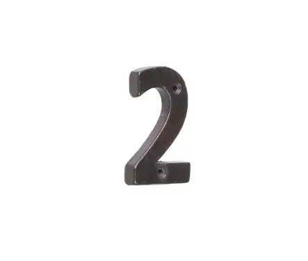 Click Here To Enlarge This Photo Of VFB15-2 Frelan Hardware Valley Forge Black Door Numeral No.2