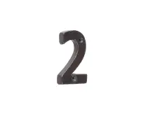 VFB15-2 Frelan Hardware Valley Forge Black Door Numeral No.2