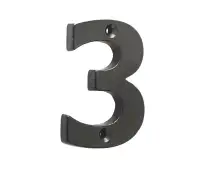 VFB15-3 Frelan Hardware Valley Forge Black Door Numeral No.3