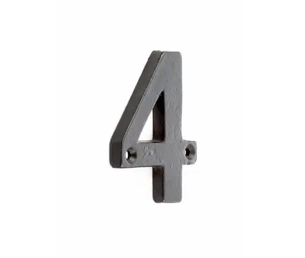 Click Here To Enlarge This Photo Of VFB15-4 Frelan Hardware Valley Forge Black Door Numeral No.4