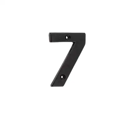 Click Here To Enlarge This Photo Of VFB15-7 Frelan Hardware Valley Forge Black Door Numeral No.7