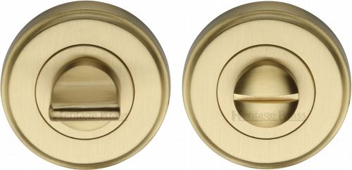 Click Here To Enlarge This Photo Of V4045-SB Heritage Brass Thumbturn & Emergency Release Satin Brass Finish