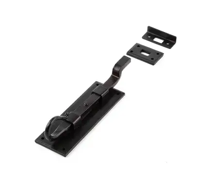 Click Here To Enlarge This Photo Of VFB25B Frelan Hardware Valley Forge Black Shepherds Crook Necked Bolt 152mm