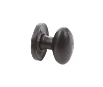 VFB45 Frelan Hardware Valley Forge Black Oval Cupboard Knob 27x36mm