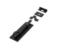 VFB46B Frelan Hardware Valley Forge Black Shepherds Crook Straight Bolt 152mm