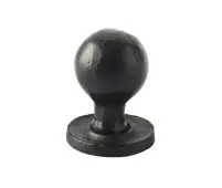 VFB47 Frelan Hardware Valley Forge Black Round Cupboard Knob 27x39mm
