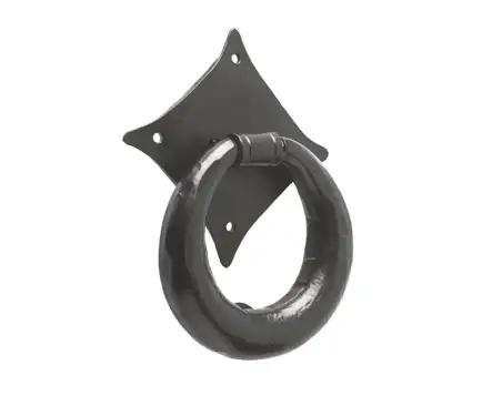 Click Here To Enlarge This Photo Of VFB7 Frelan Hardware Valley Forge Black Ring Door Knocker 105mm