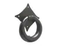 VFB7 Frelan Hardware Valley Forge Black Ring Door Knocker 105mm