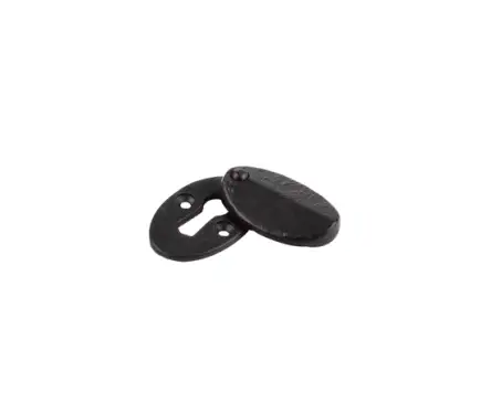 Click Here To Enlarge This Photo Of VFB76 Frelan Hardware Valley Forge Black Oval Covered Escutcheon 50mm x 31mm