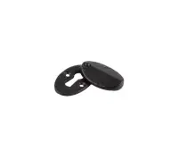 VFB76 Frelan Hardware Valley Forge Black Oval Covered Escutcheon 50mm x 31mm
