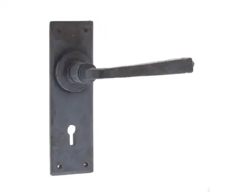 Click Here To Enlarge This Photo Of VFX100 Frelan Hardware Valley Forge Beeswax Door Handles on Lockplate