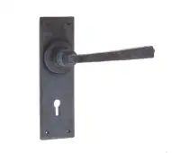 VFX100 Frelan Hardware Valley Forge Beeswax Door Handles on Lockplate