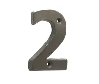 VFX15-2 Frelan Hardware Valley Forge Beeswax Door Numeral No.2