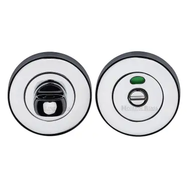 Click Here To Enlarge This Photo Of V4046-PC Heritage Brass Indicator Turn & Release For Bathroom Doors Polished Chrome Finish