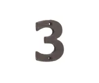 VFX15-3 Frelan Hardware Valley Forge Beeswax Door Numeral No.3