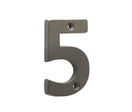 Click Here To Enlarge This Photo Of VFX15-5 Frelan Hardware Valley Forge Beeswax Door Numeral No.5