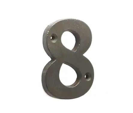 Click Here To Enlarge This Photo Of VFX15-8 Frelan Hardware Valley Forge Beeswax Door Numeral No.8