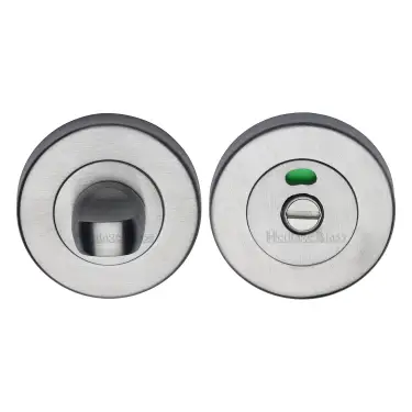 Click Here To Enlarge This Photo Of V4046-SC Heritage Brass Indicator Turn & Release For Bathroom Doors Satin Chrome Finish