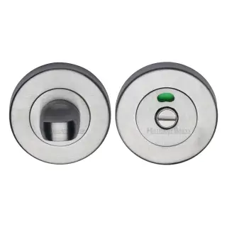 V4046-SC Heritage Brass Indicator Turn & Release For Bathroom Doors Satin Chrome Finish