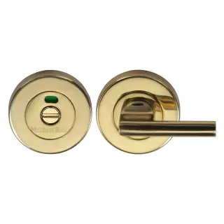 V4048-PB Heritage Brass Indicator Turn & Release For Bathroom Doors Polished Brass Finish